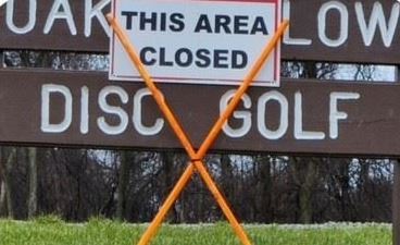 disc golf closed