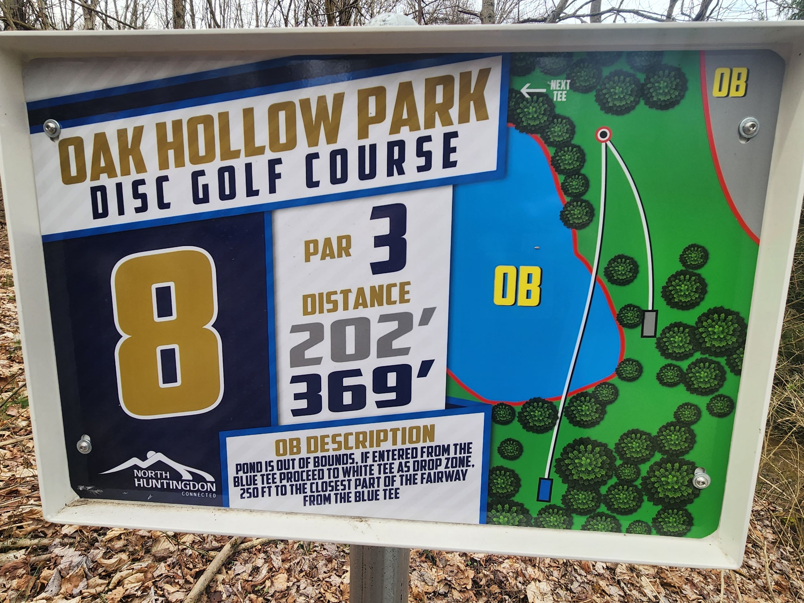 Disc Golf Sign Hole 8 