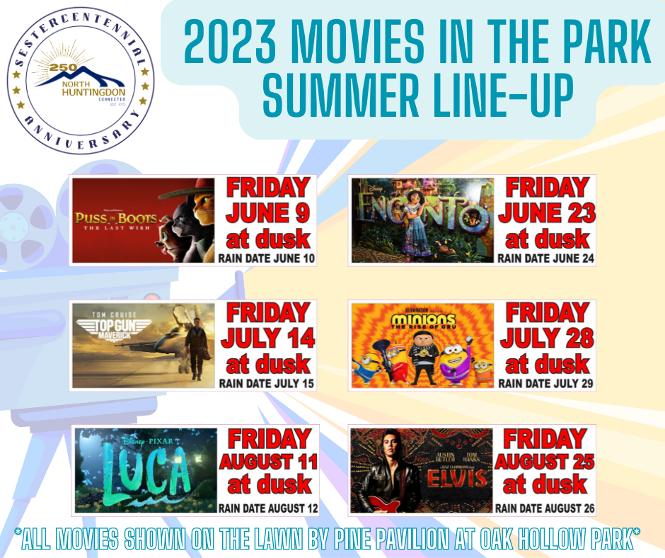 2023 Movies in the Park Summer Lineup