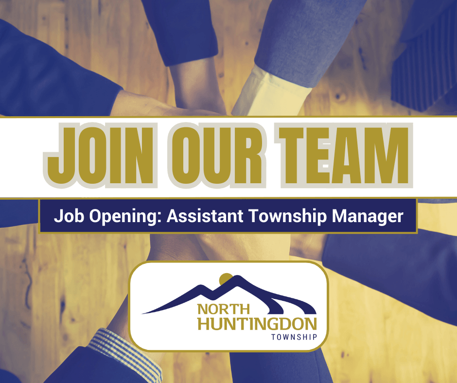 Picture of different people putting their hands together with the text and township logo